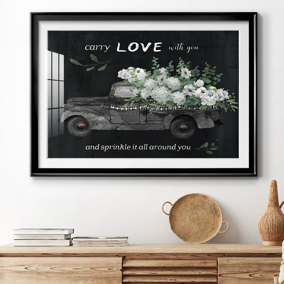 Carry Love - Modern Framed Art Print