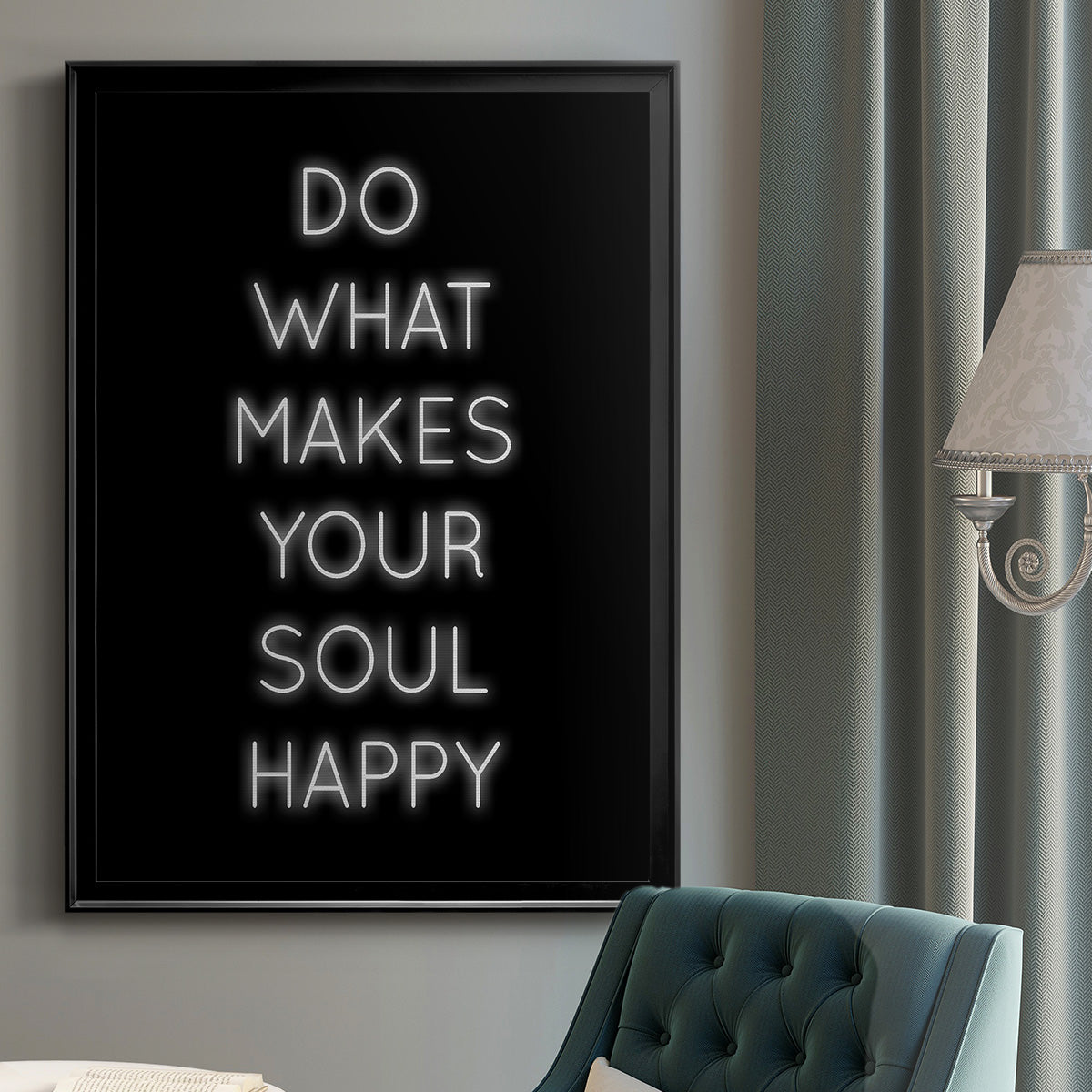Soul Happy - Modern Framed Canvas Print