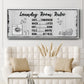 Laundry Room Rules - Floater Framed Canvas Print
