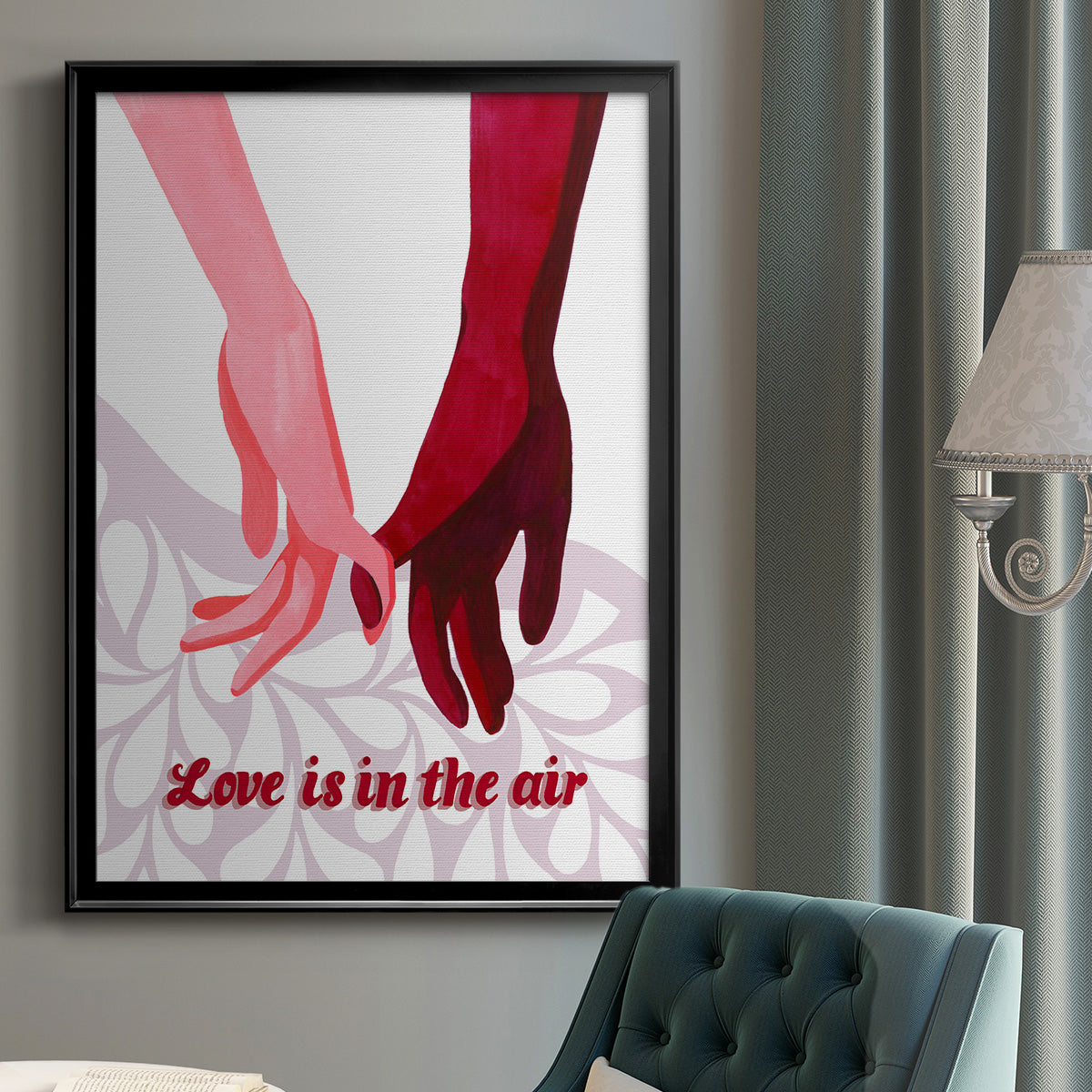 Groovy Love II - Modern Framed Canvas Print