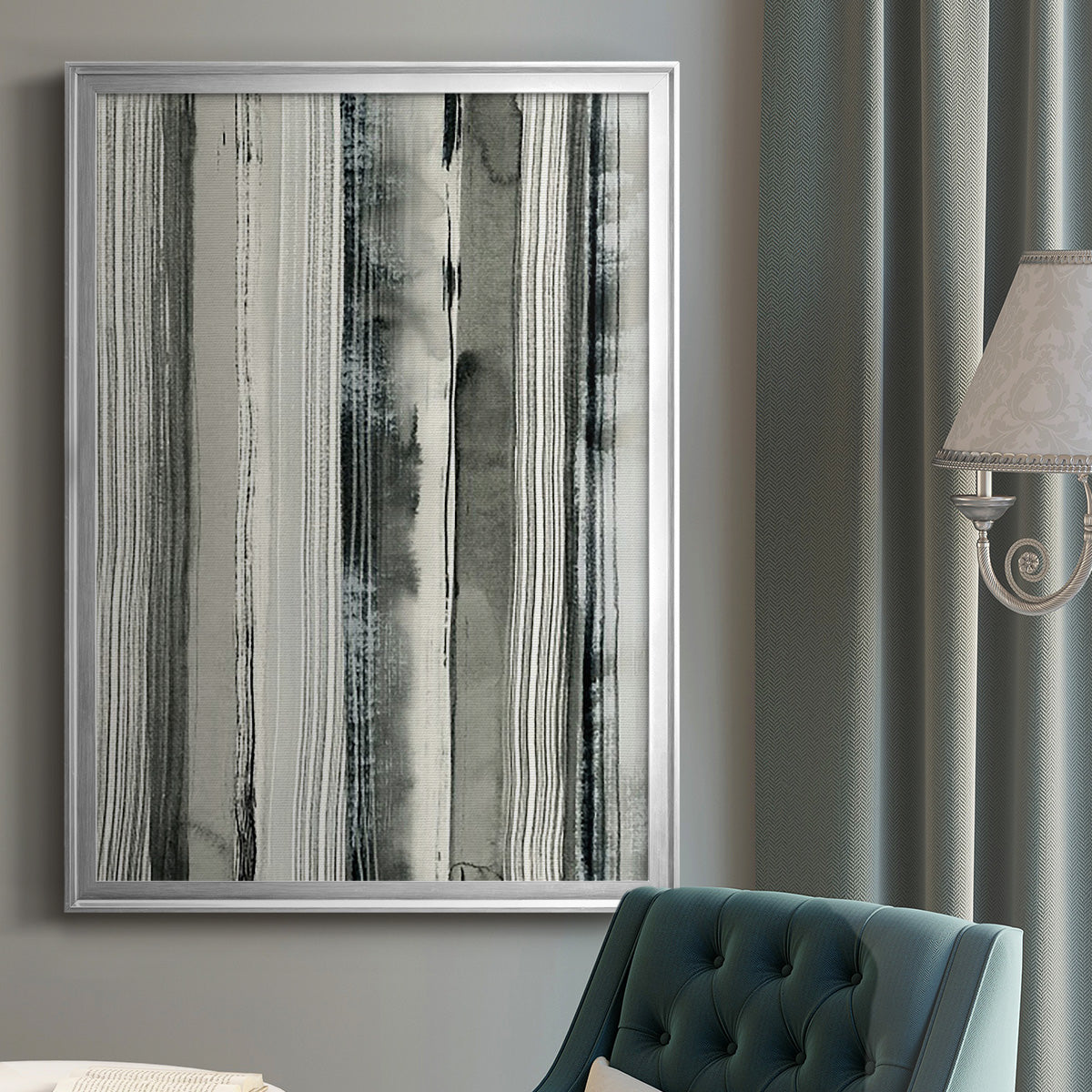 Differing Parallels I - Modern Framed Canvas Print
