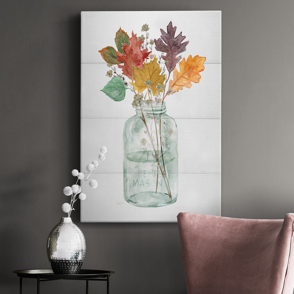 Harvest Home Leaves II Premium Gallery Wrapped Canvas - Ready to Hang