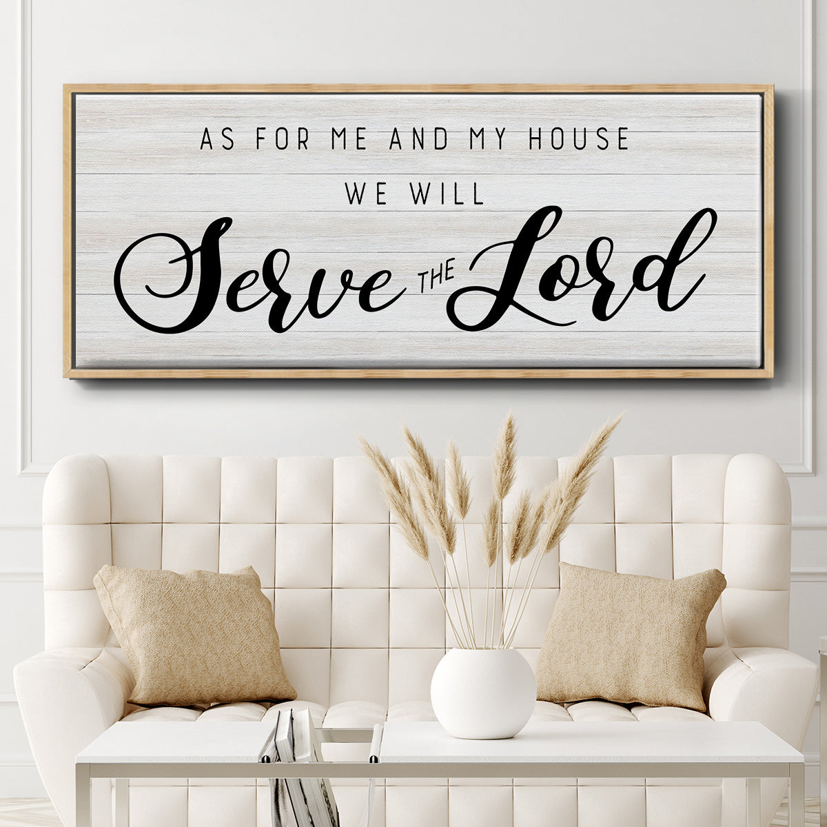 Serve the Lord - Floater Framed Canvas Print