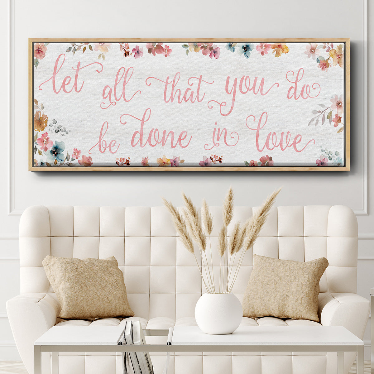 Done In Love - Floater Framed Canvas Print
