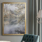 Misty Lake - Modern Framed Canvas Print