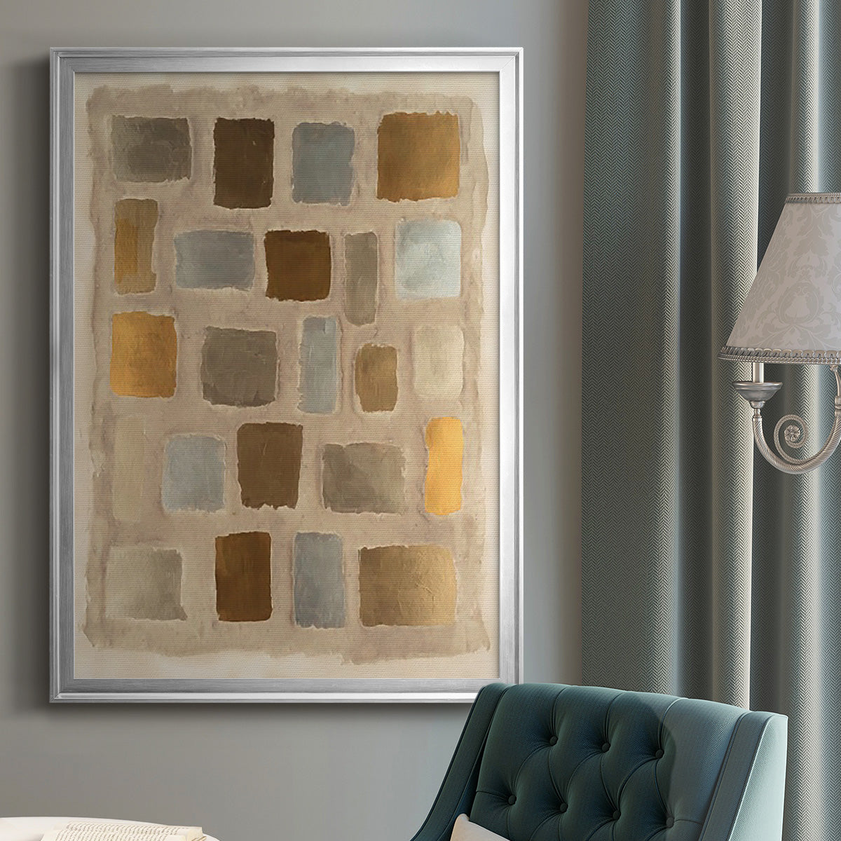 Sand Shaped II - Modern Framed Canvas Print