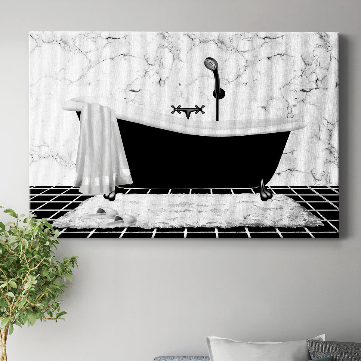 Modern Bath I Premium Gallery Wrapped Canvas - Ready to Hang