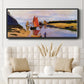 Breakwater at Trouville, Low Tide, 1870 - Floater Framed Canvas Print