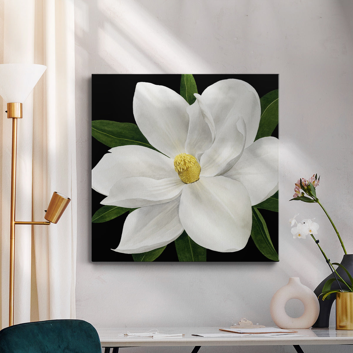 Midnight Magnolia II - Canvas Art Print