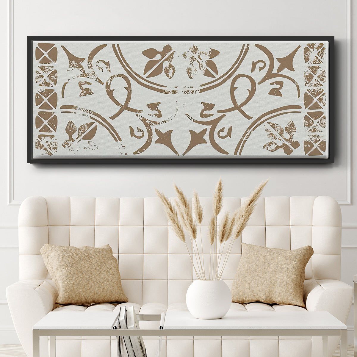 Ceramic Tile Collection D - Floater Framed Canvas Print