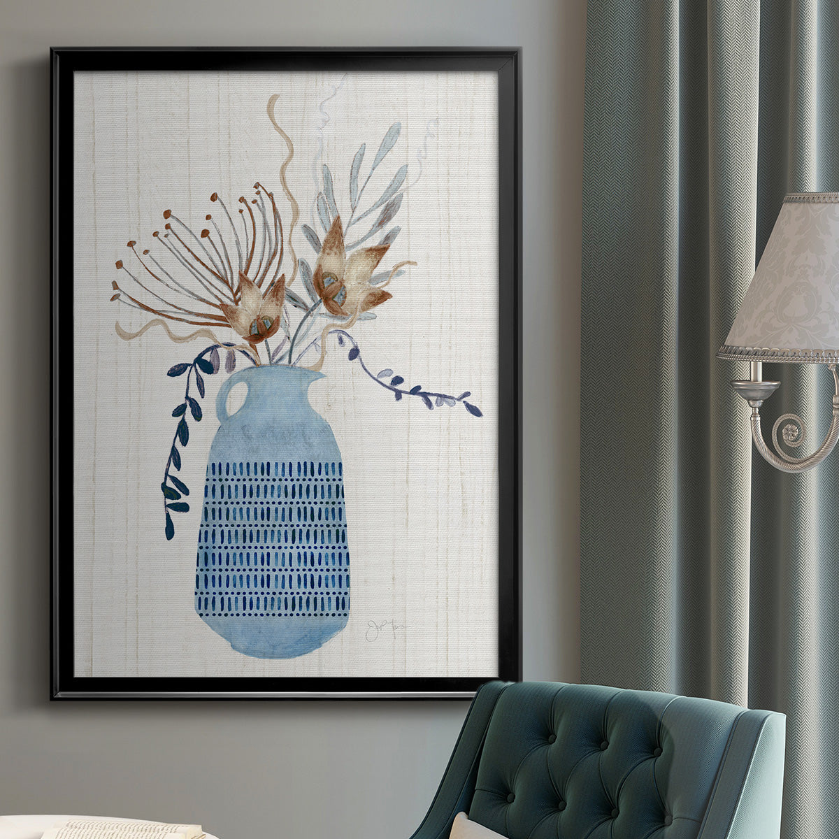 Boho Arrangement I - Modern Framed Canvas Print