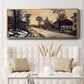 Road at Louveciennes, Melting Snow, Sunset, 1870 - Floater Framed Canvas Print