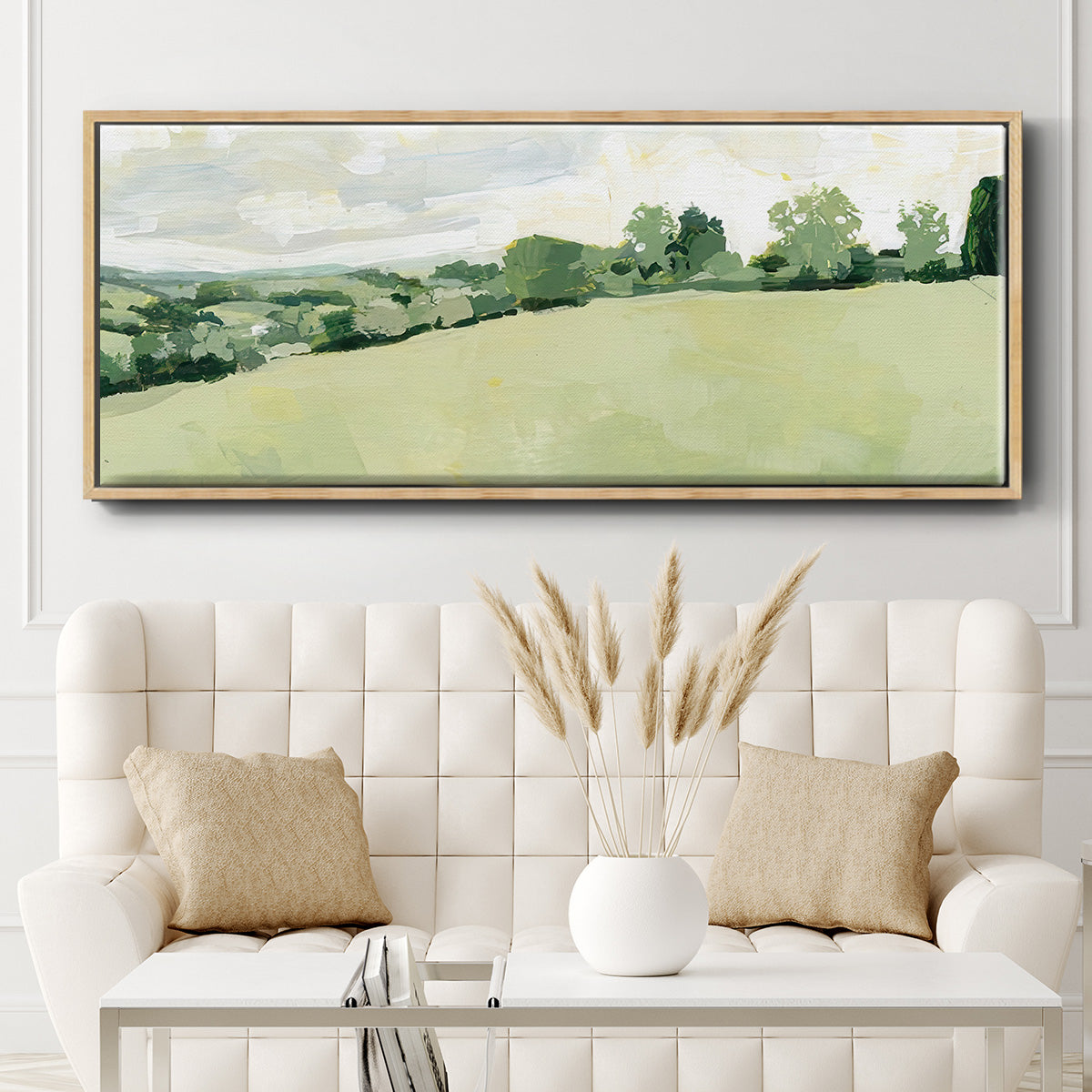 Pearly Pasture II - Floater Framed Canvas Print