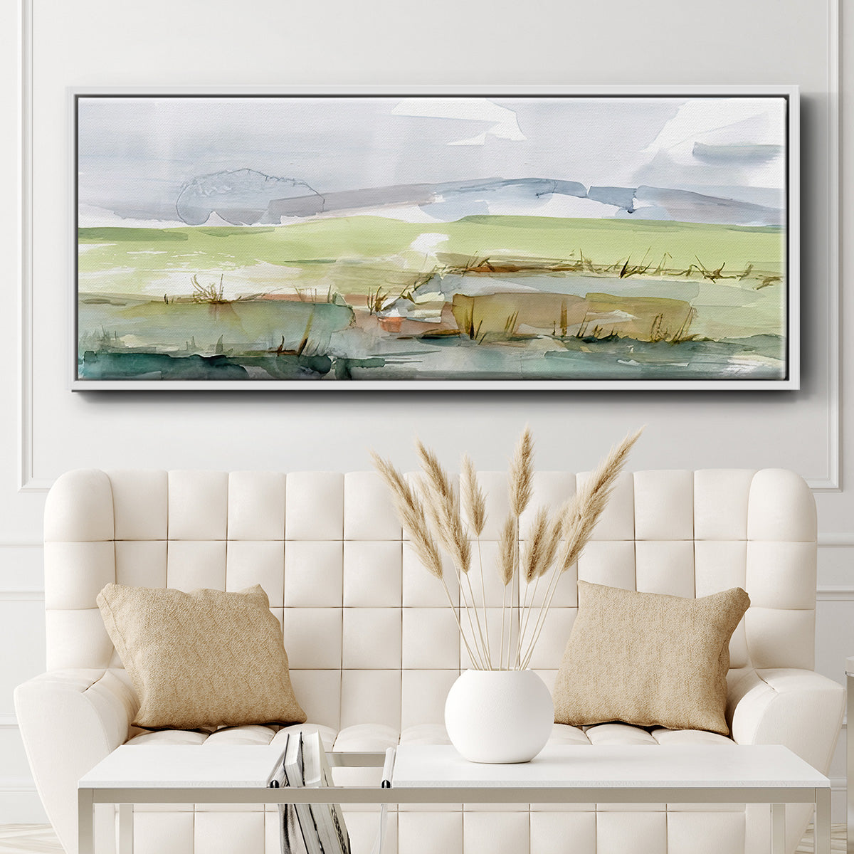 Pastel Inlet I - Floater Framed Canvas Print