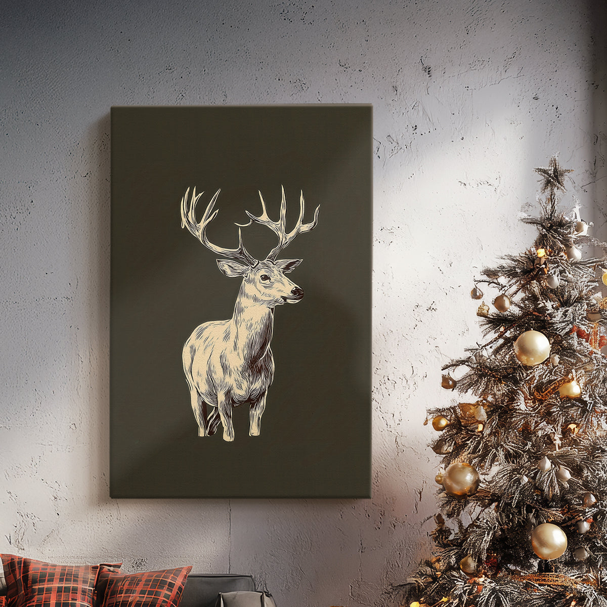 Eve of Soft Linen Nativity - Canvas Art Print