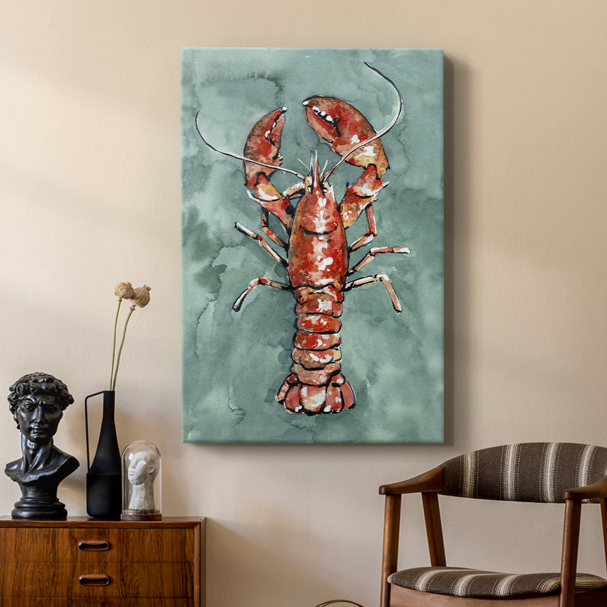 Aquatic Lobster I - Canvas Art Print