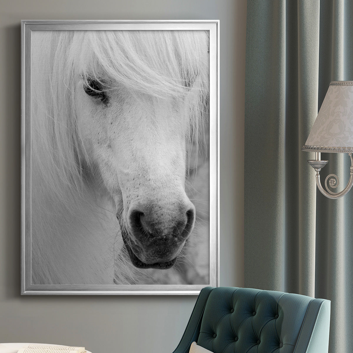 Island Pony I - Modern Framed Canvas Print