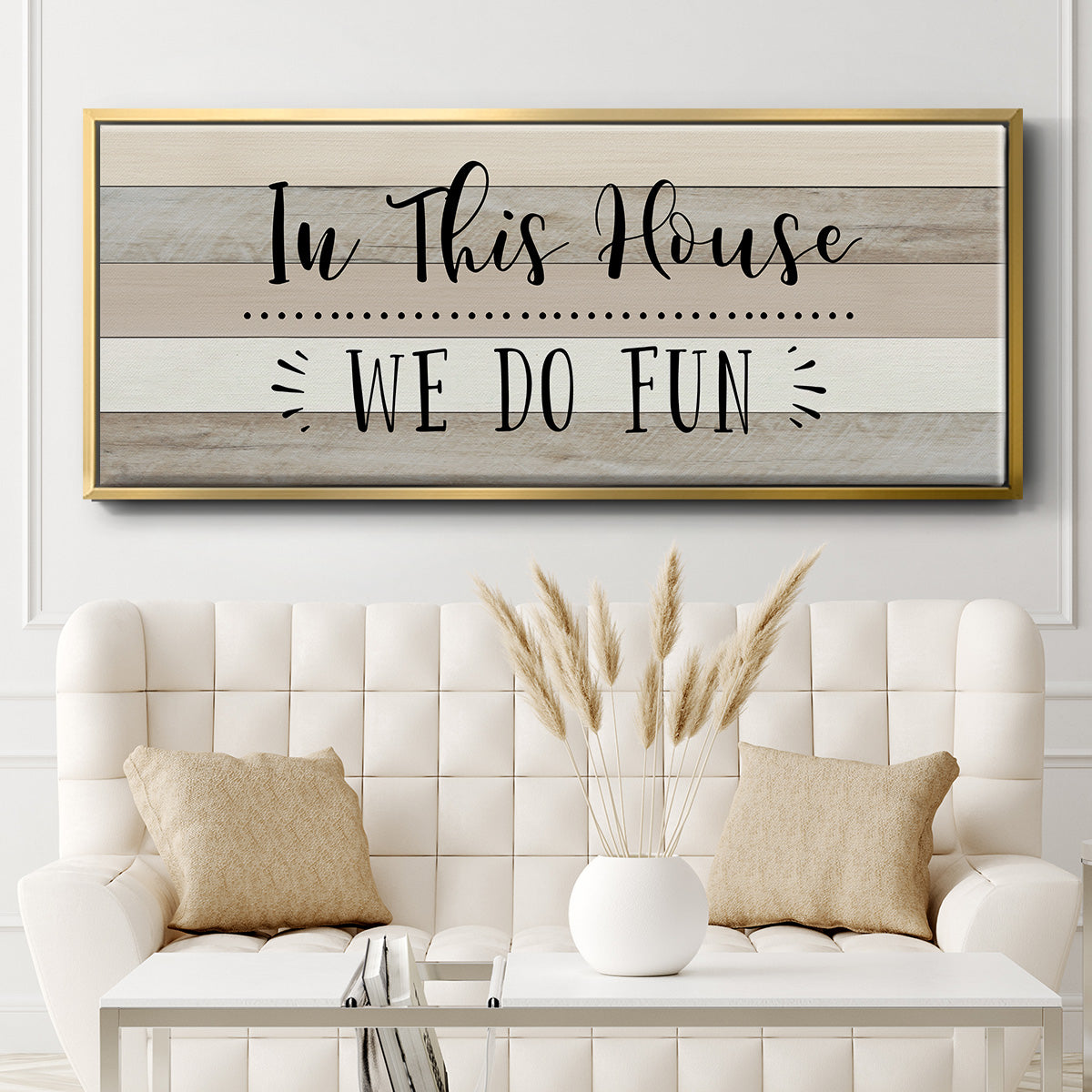 We Do Fun - Floater Framed Canvas Print