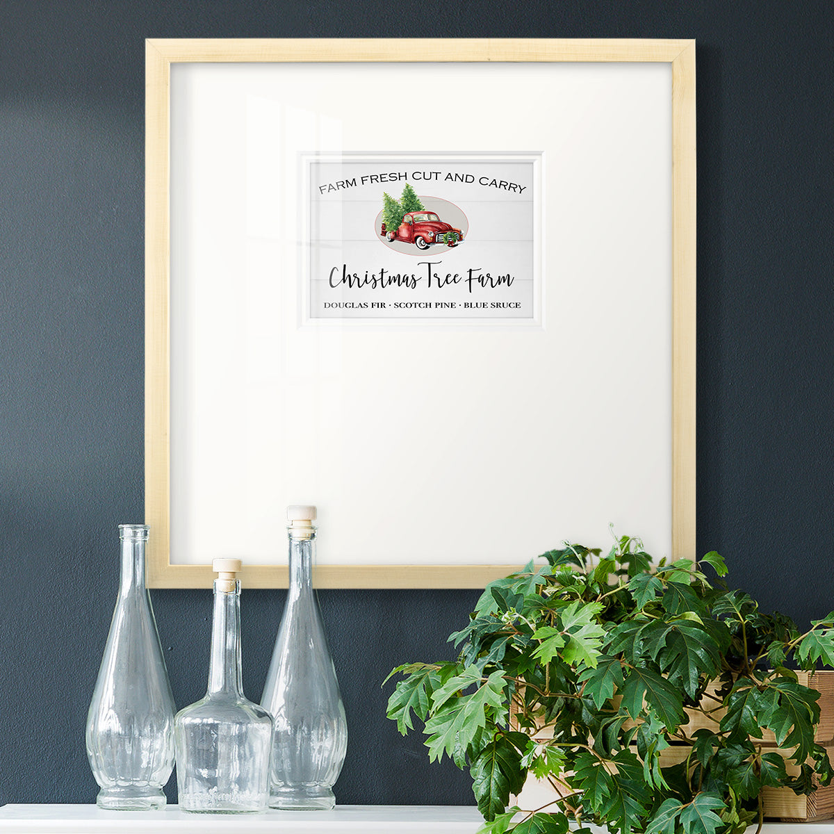 Christmas Tree Farm Premium Framed Print Double Matboard