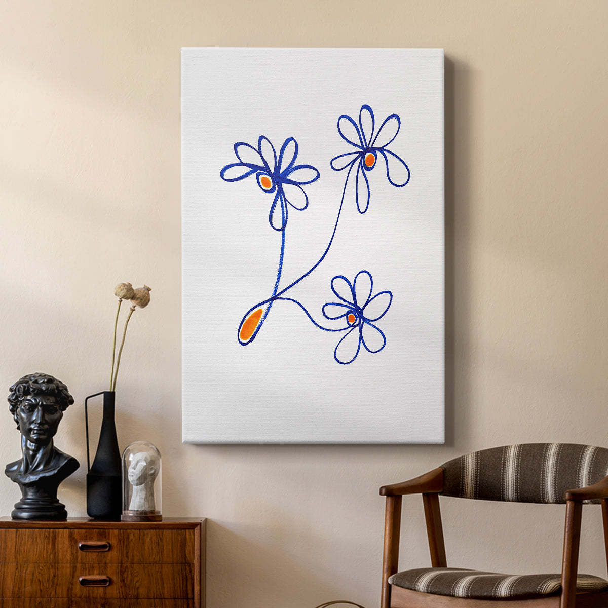 Wobbly Blooms III - Canvas Art Print