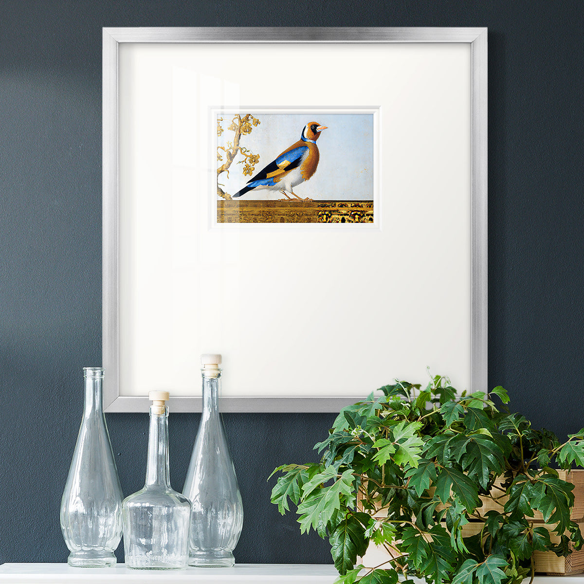 Golden Finch Premium Framed Print Double Matboard