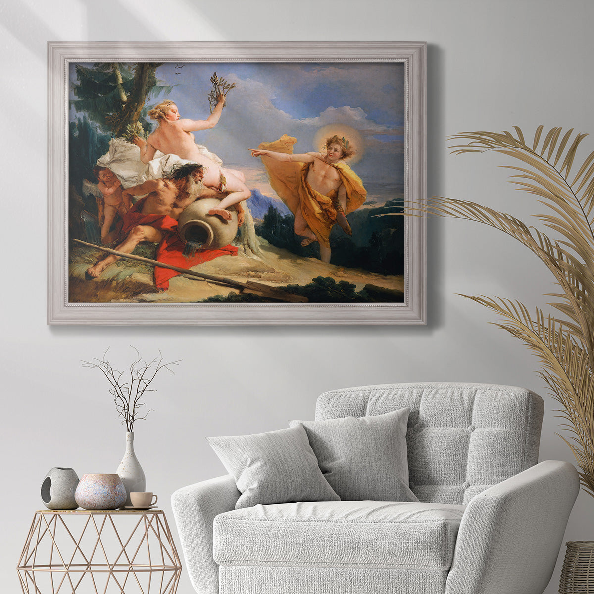 Apollo Pursuing Daphne - Ornate Framed Canvas Print