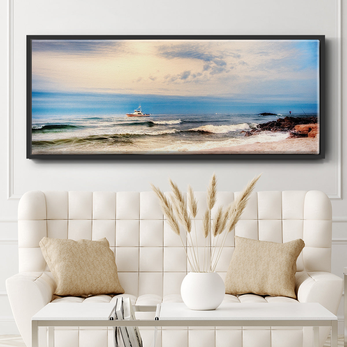 Heading to Sea - Floater Framed Canvas Print