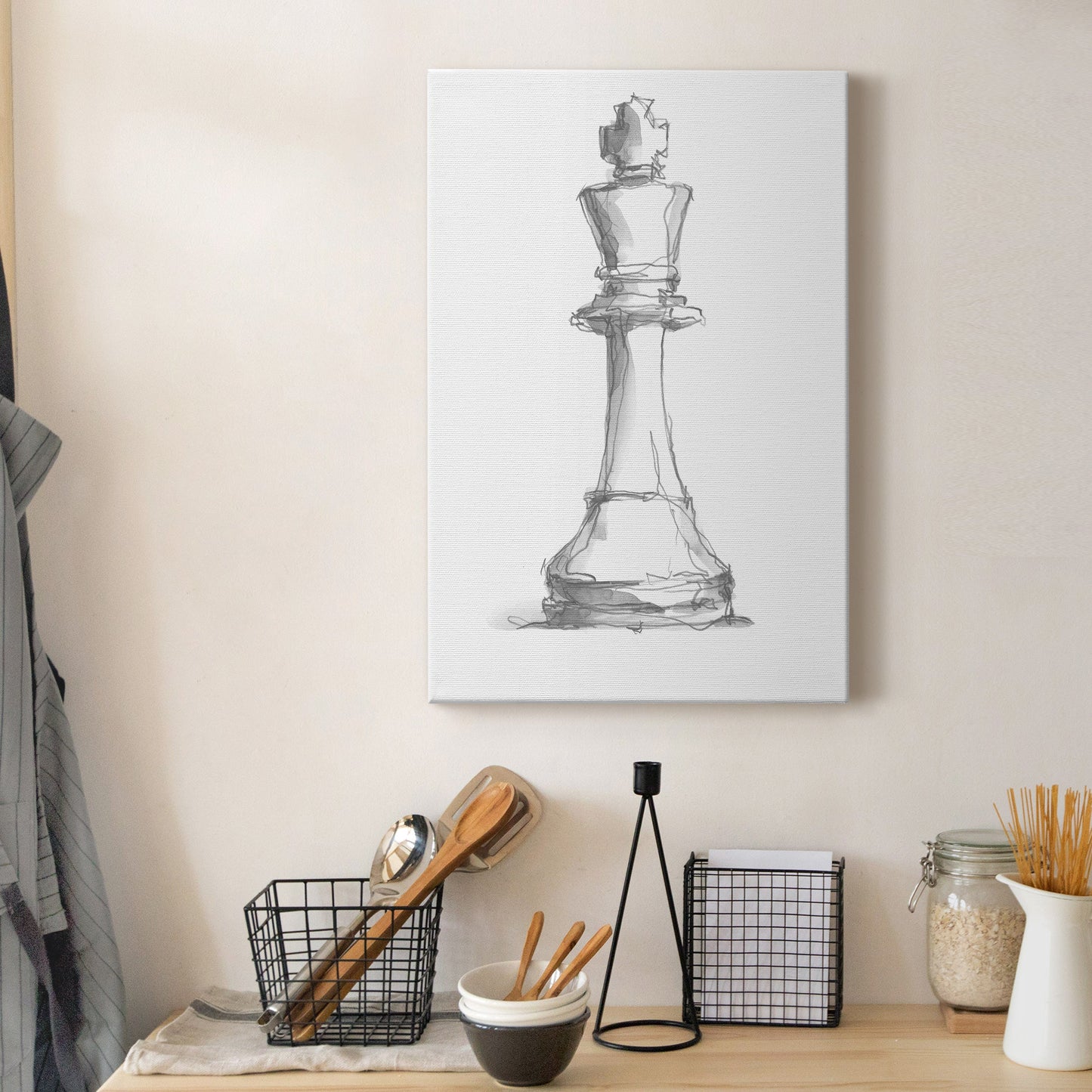 Chess Piece Study II Premium Gallery Wrapped Canvas - Ready to Hang