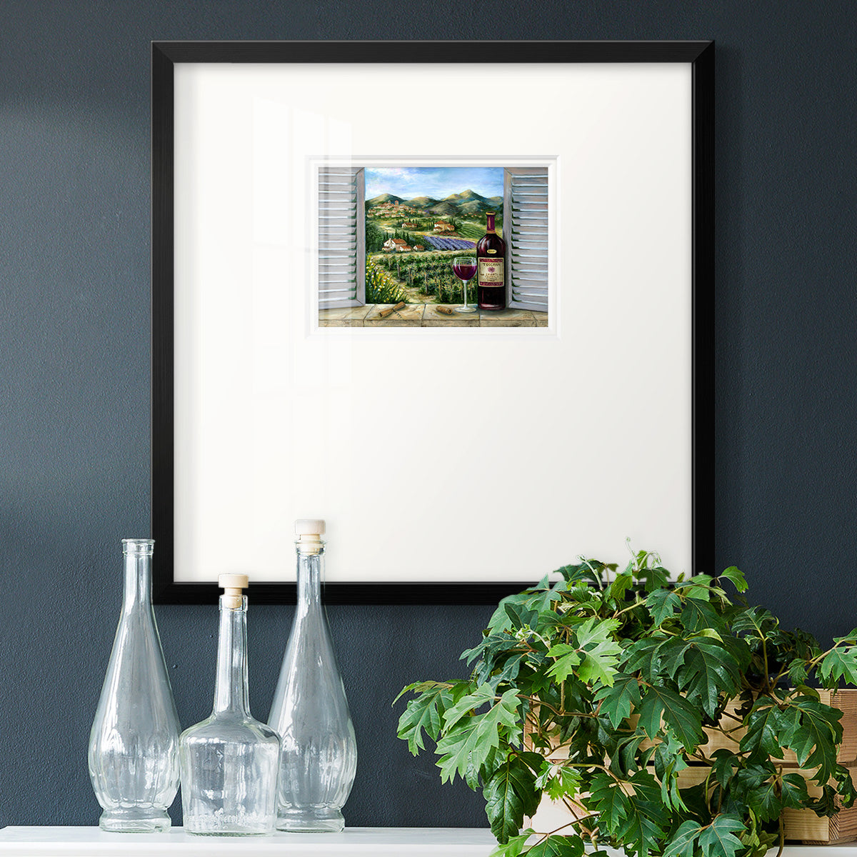 Tuscan Red and Vineyard Premium Framed Print Double Matboard