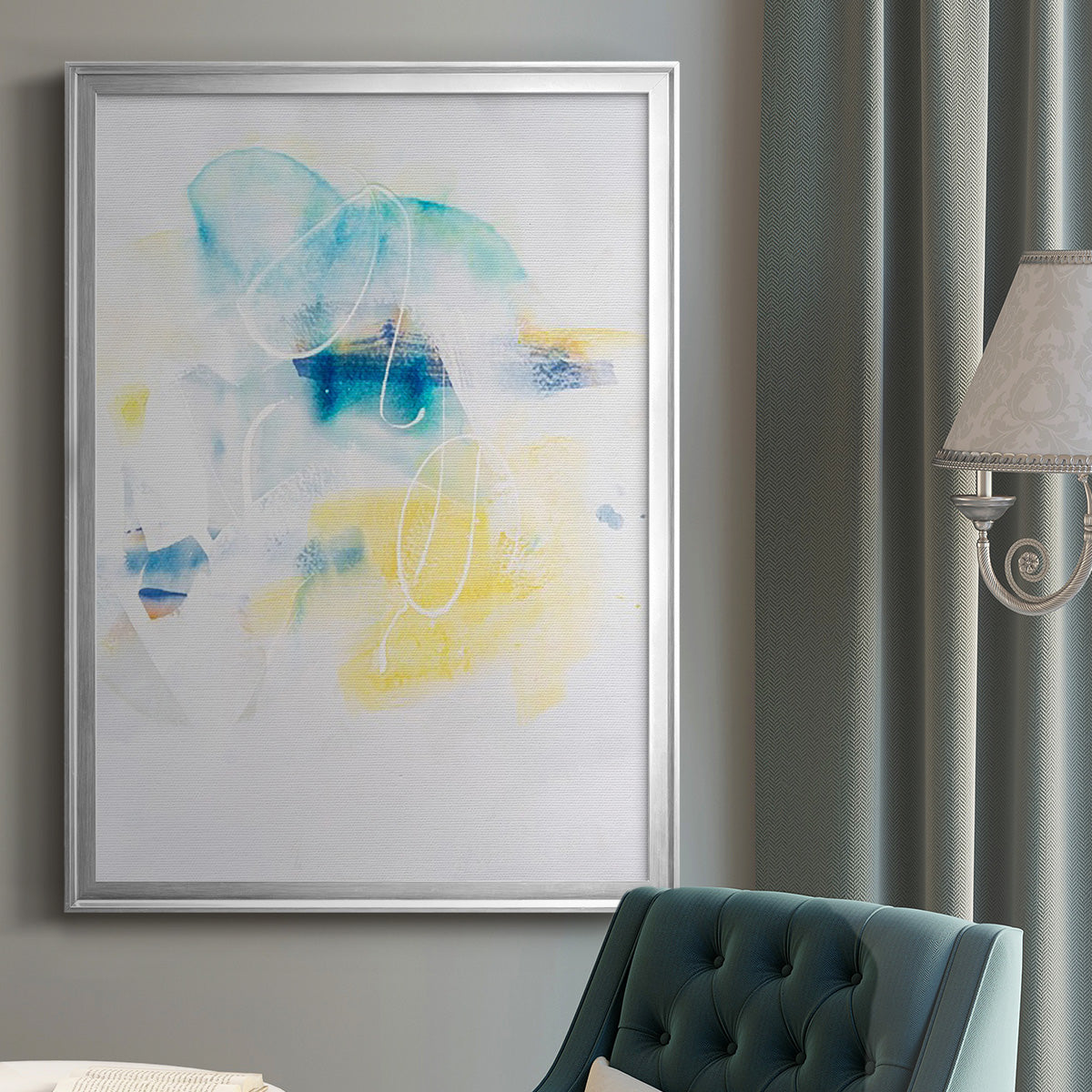 Spacial II - Modern Framed Canvas Print