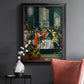 Classical historical painting of Alexander the Great by Donato Creti in an ornate black frame with gilded inner detail displayed in a dark-toned interior setting.