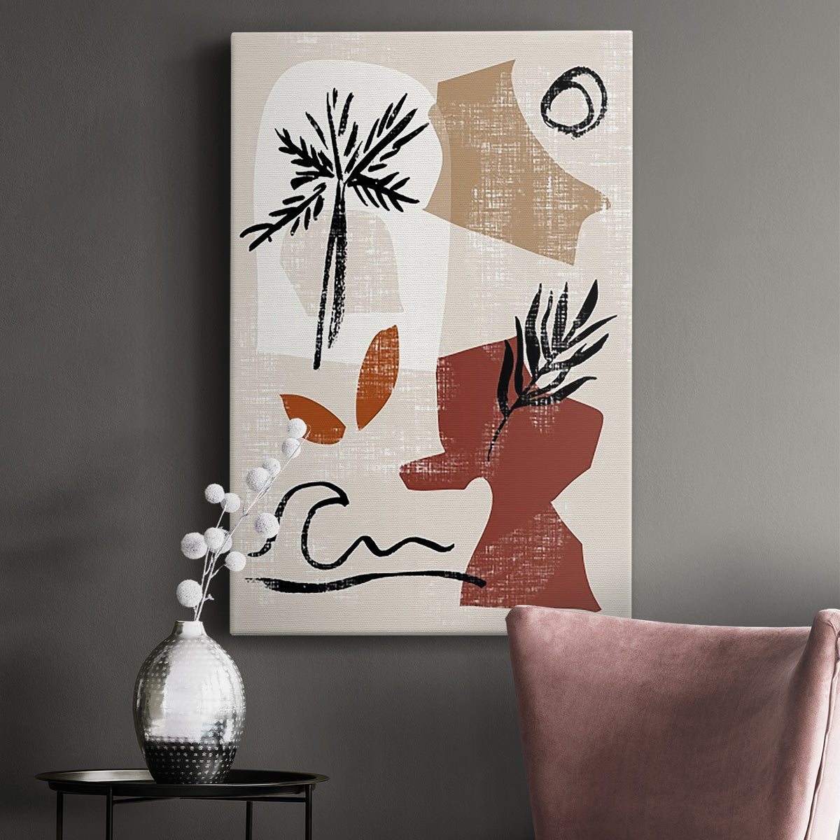 Soft Palms III Premium Gallery Wrapped Canvas - Ready to Hang