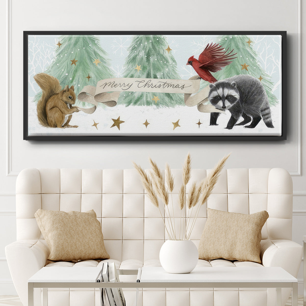 Christmas in the Forest Collection D - Floater Framed Canvas Print