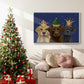 Christmas Labradors, Three Kings - Floater Framed Canvas Print