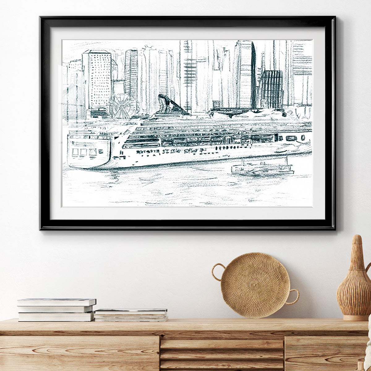 Ferryboats II Premium Framed Print - Ready to Hang