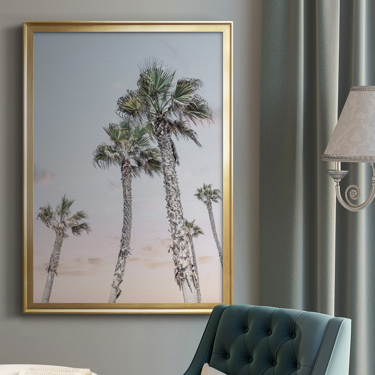 Palms Up - Modern Framed Canvas Print