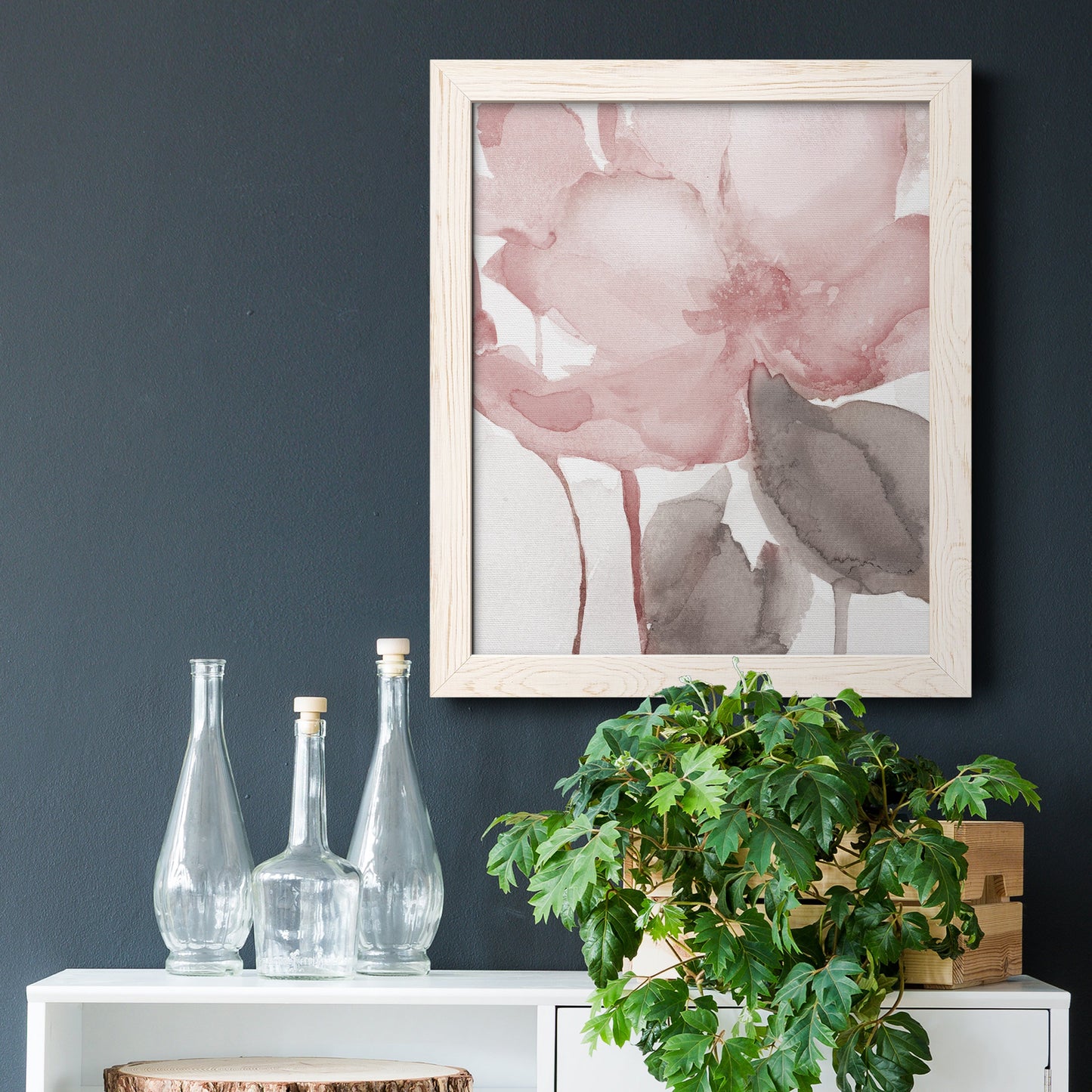 Blush Bloom II - Premium Canvas Framed in Barnwood - Ready to Hang