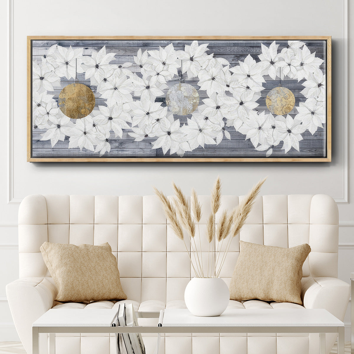 Sophisticated Christmas Collection H - Floater Framed Canvas Print