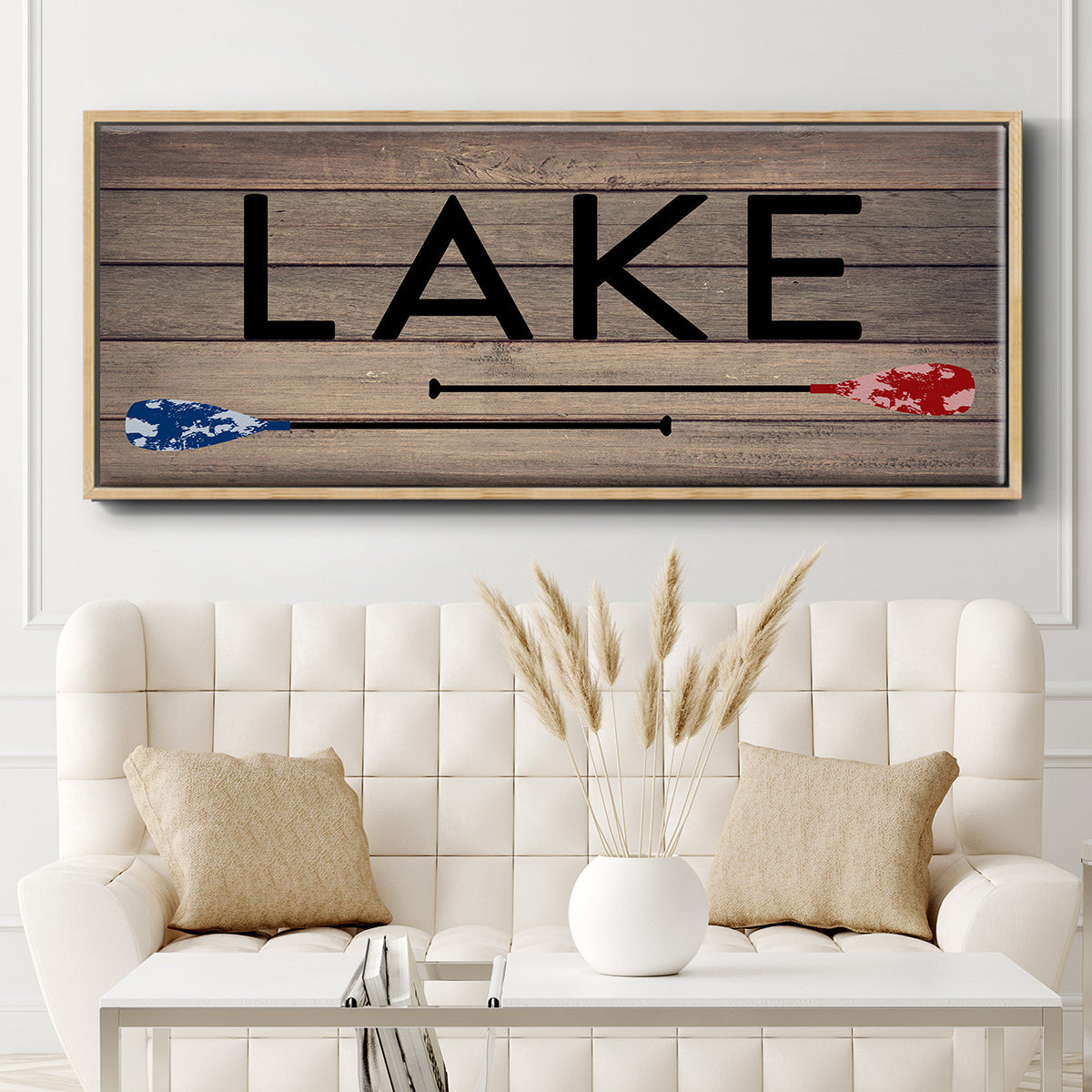 Lake Paddles - Floater Framed Canvas Print