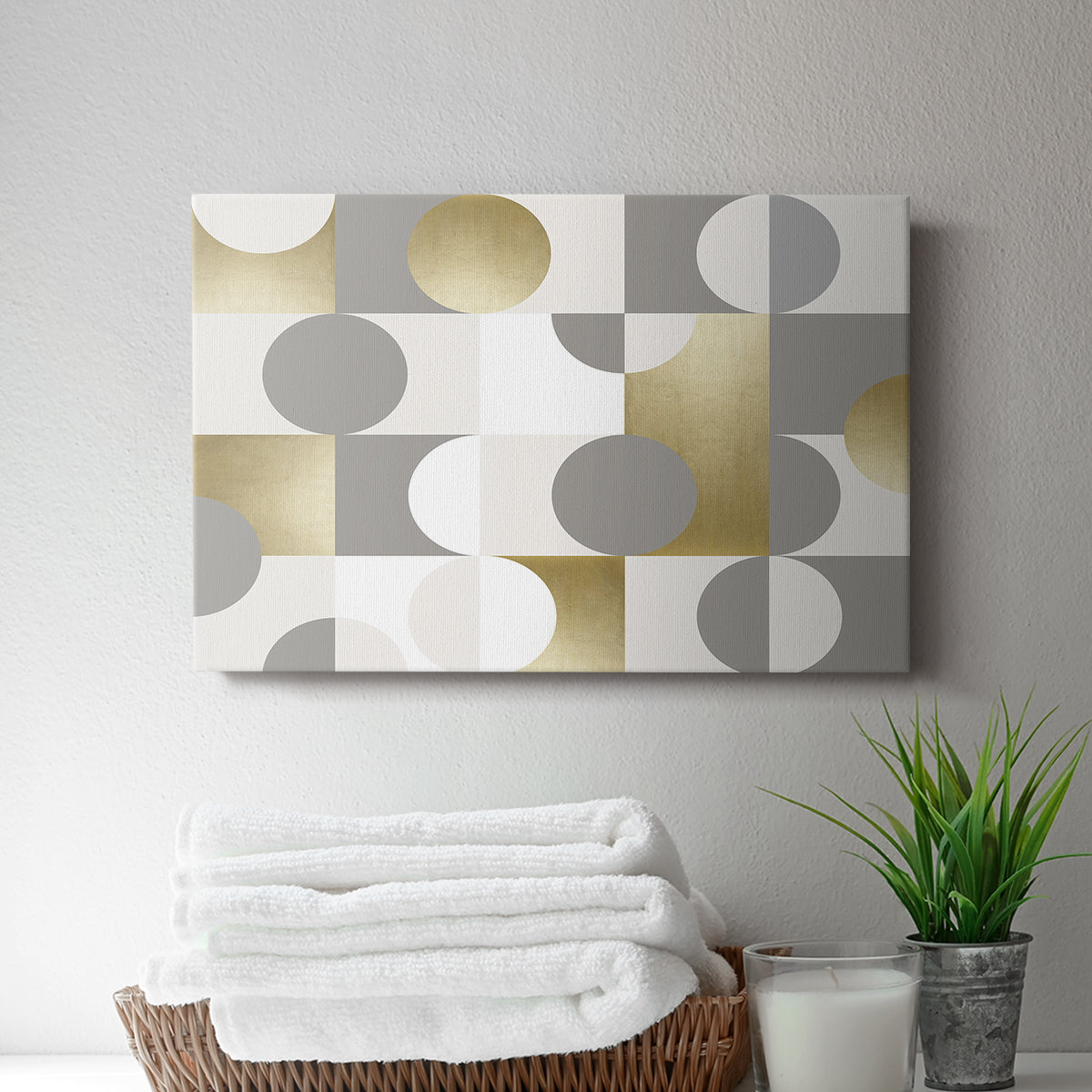 Modern Gold Reflections - Canvas Art Print