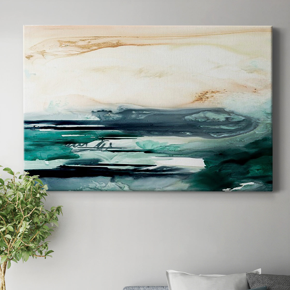 Sea Foam Flow II Premium Gallery Wrapped Canvas - Ready to Hang