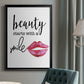 Beauty Starts With A Smile - Modern Framed Canvas Print