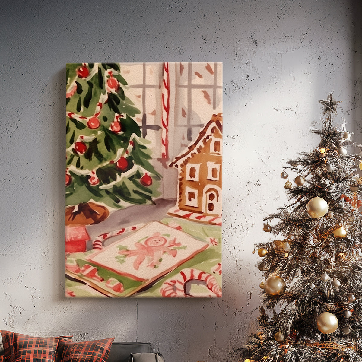 Golden Garland of Cottage - Canvas Art Print