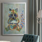 Fantastic Florals Raccoon - Modern Framed Canvas Print