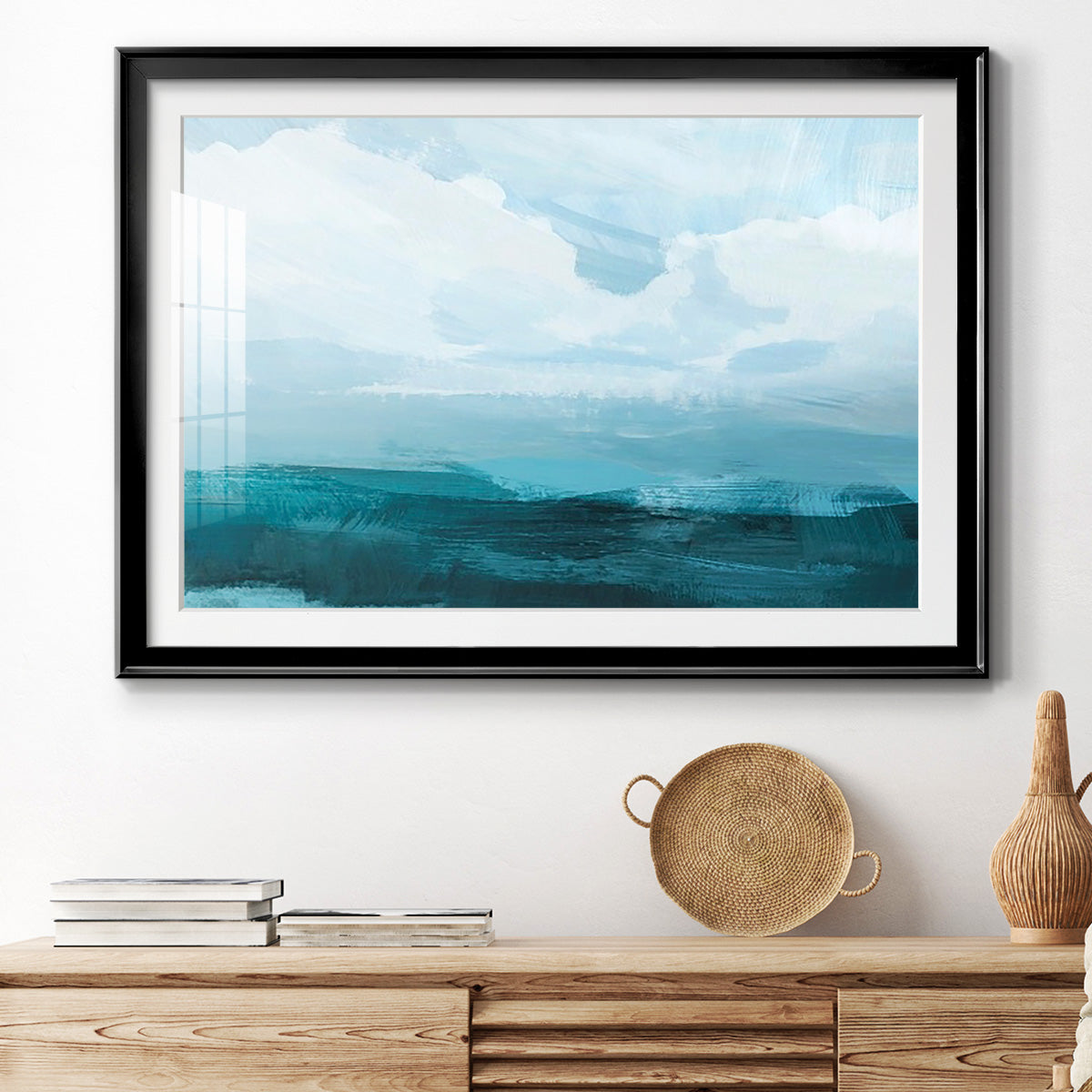 Azure Rising III Premium Framed Print - Ready to Hang