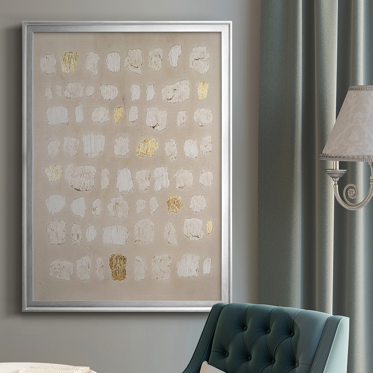 Embellished Cobblestone I - Modern Framed Canvas Print
