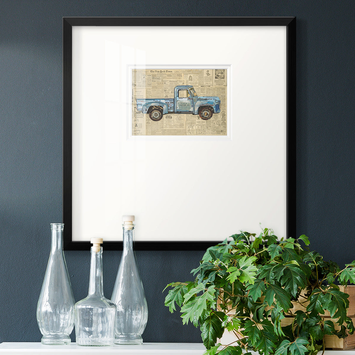 George’s ’53 Ford Premium Framed Print Double Matboard