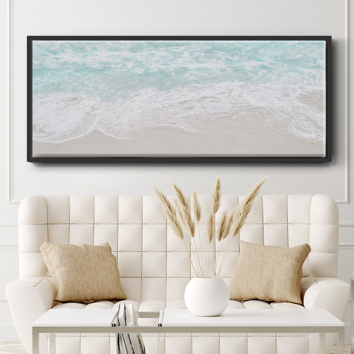 Coastline Tide - Floater Framed Canvas Print
