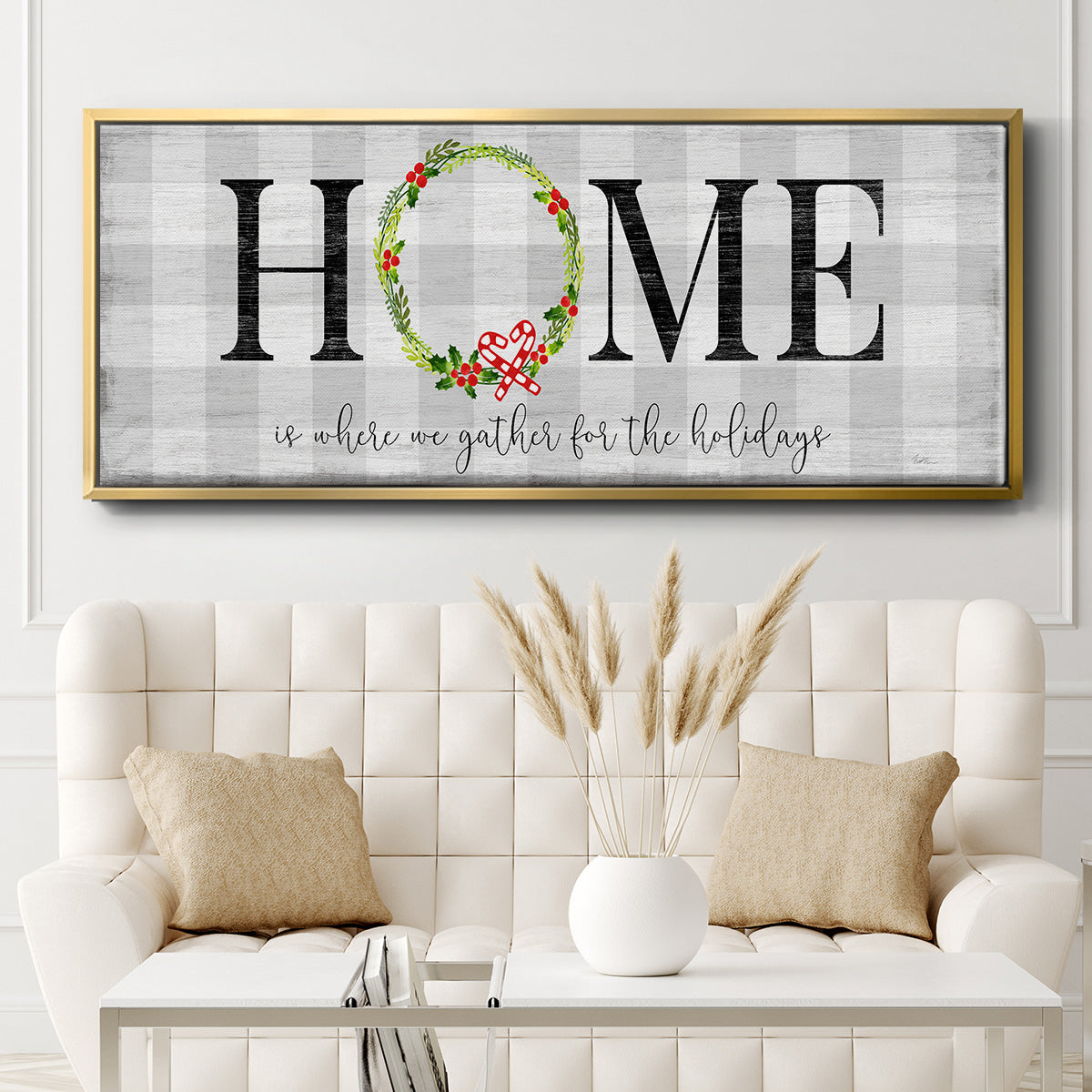 Gather for the Holidays - Floater Framed Canvas Print