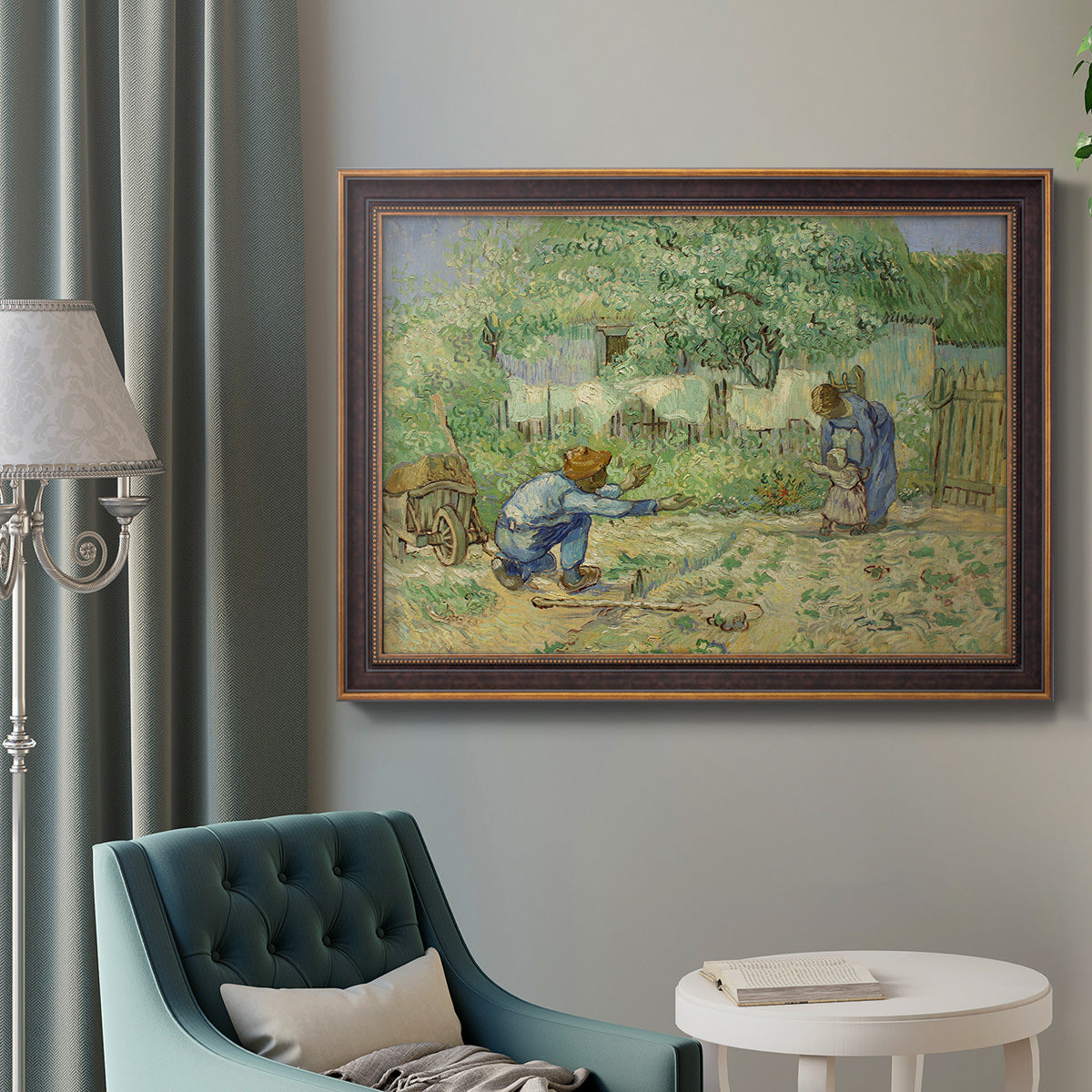 First Steps - Ornate Framed Canvas Print